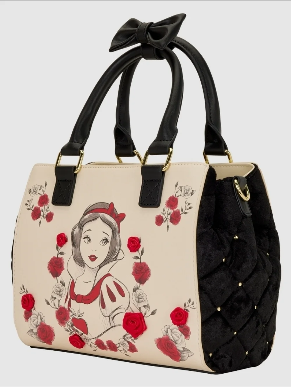 Loungefly Disney Snow White White Roses Tote Crossbody Bag Exclusive NWT - Picture 4 of 7